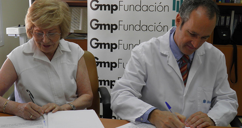 momento acuerdo firma entre Fundación Gmp y Ruber Internacional