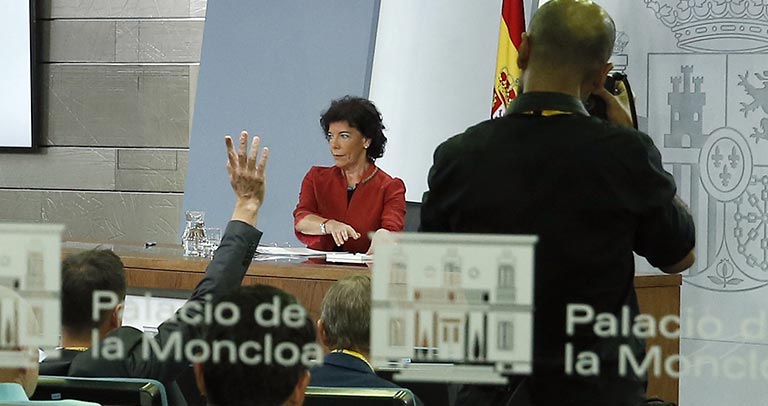 isabel Celaa, portavoz del Gobierno