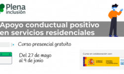 Cartel de la formación sobre apoyo conductual positivo en residencias