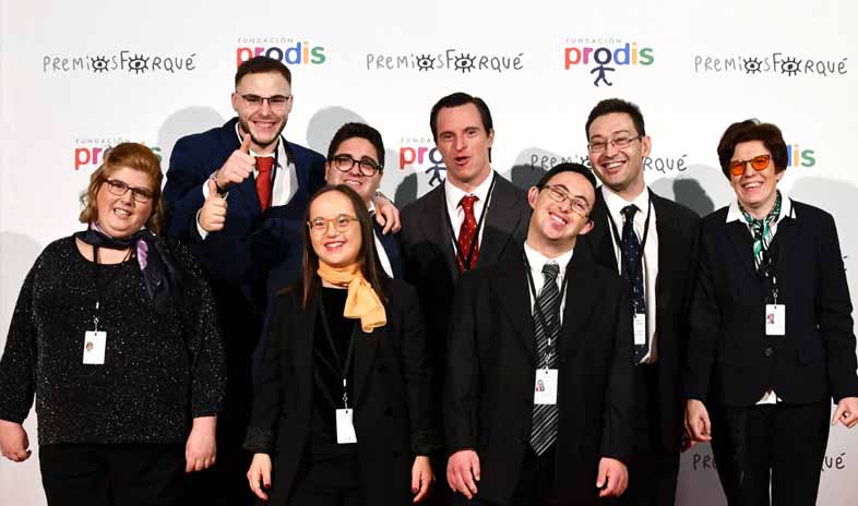 Jóvenes de Fundación Prodis que trabajaron en los Premios Forqué